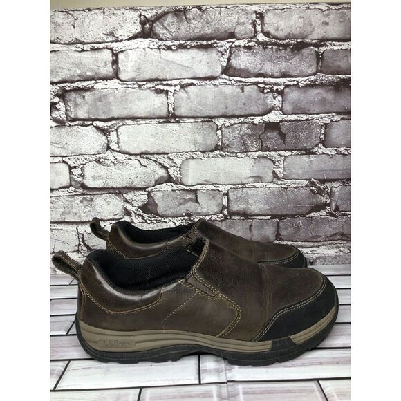 L.L Bean Traverse 507184 Brown Leather Slip On Trail Shoes Men’s Sz 9.5M US/43EU - Picture 12 of 14